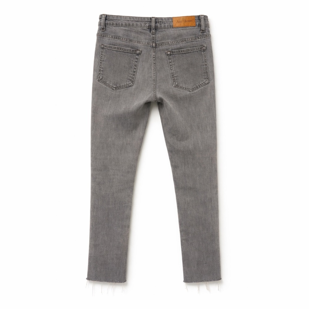 Acne Studios Grey Skinny Jeans Raw Hem Sz 28/34 Designer Luxury Mobwife - Picture 2 of 10